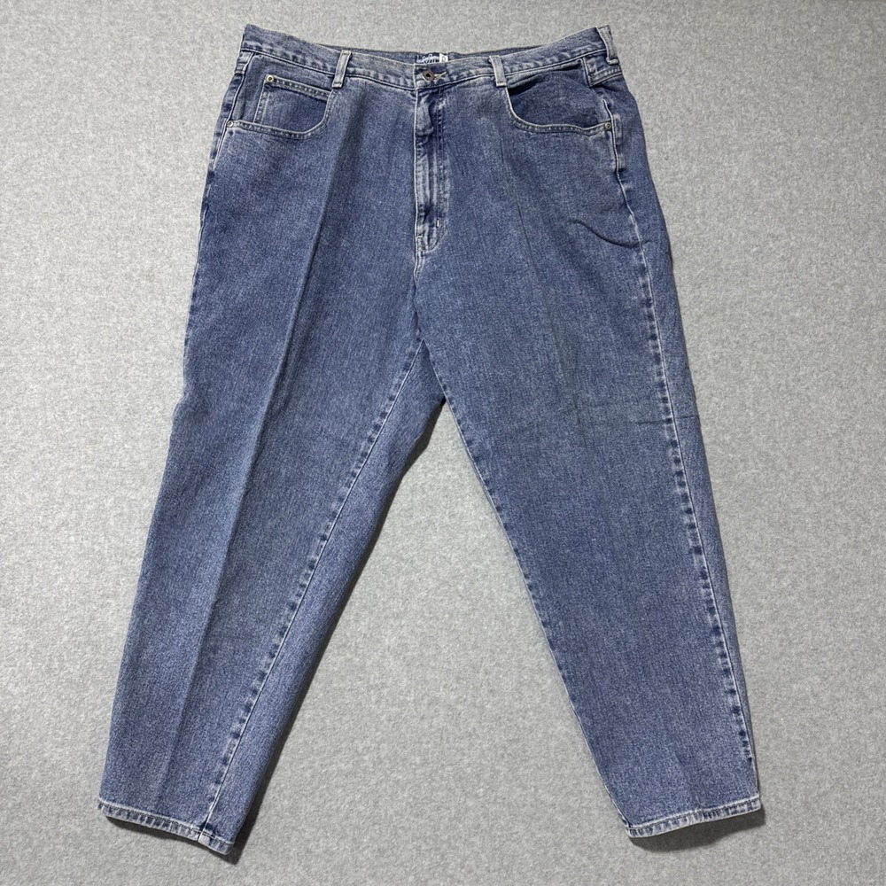 Venezia Jeans VJ Womens 22 PET Blue Denim High Rise Relaxed Tapered Leg Cotton